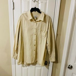 Vintage Jessica Holbrook button down long sleeve!! Cream/ Tan colored. 3X women
